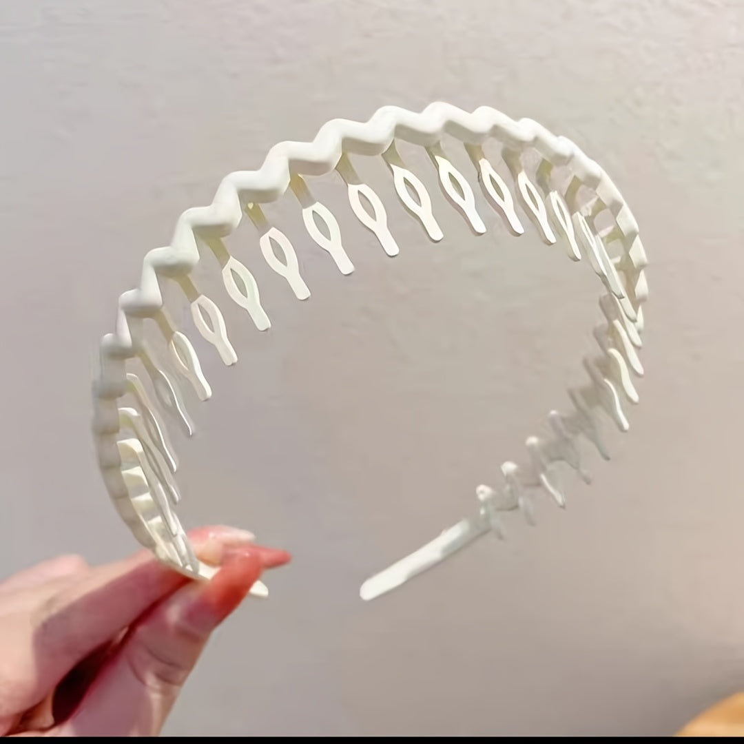 Hair Clip Frosted Color Headband Women's Non-slip Band Teeth Simple Pressure Headband Face Headband Hair Accessories Beauty Fashion