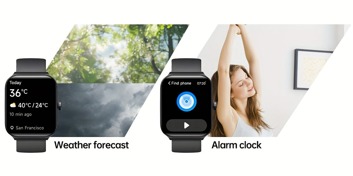 FAWEIO Smart Watch For Men Women Wireless Call, 1.95" Smartwatch With 100+ Sport Modes, Fitness Activity Tracker Pedometer, Built-in Alexa, For iPhone & Android, Perfect Gift For Family And Friends