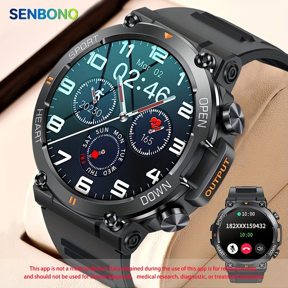 1.39-inch Large Screen SENBONO Sport Smart Watch for Men and Women, Wireless Call, 400mAh Battery Long Standby, Pedometer, Calorie Tracker, Compatible with Android and iPhone Phones Beauty World Shop