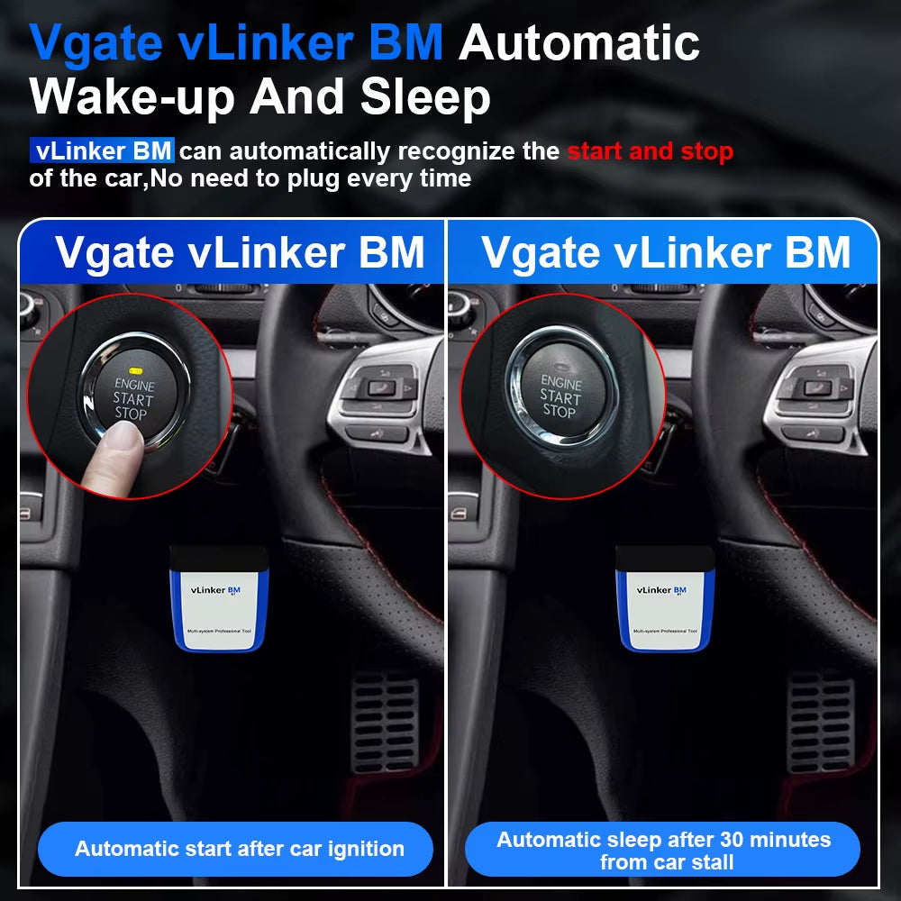 Vlinker BM ELM327 for BMW Scanner Wifi Bluetooth 4.0 OBD2 OBD 2 Car Diagnostic Auto Scan Tool Bimmercode ELM 327 V1.5 V1 5