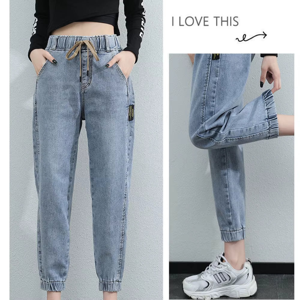 2025 Harem Pants Vintage High Waist Woman Jeans Ankle Length Mom Jeans Denim Pants for Women Clothes High Waisted Jeans