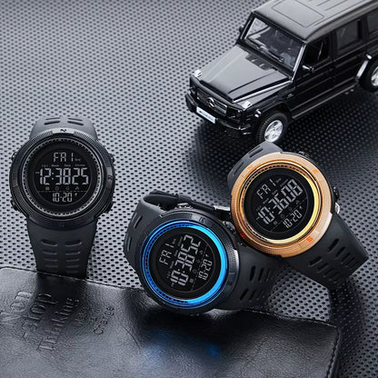 1251 Digital Watch for Men Waterproof Sports Electronic Countdown Mens Wristwatches Military Date Clock 1560 Reloj Hombre