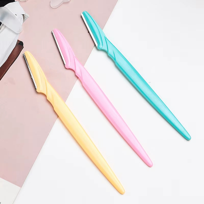 3Pcs Women'S Razors Makeup Facial Eyebrow Lip Razor Hair Remover Sharp Stainless Steel Cutting Knife Safety Razor