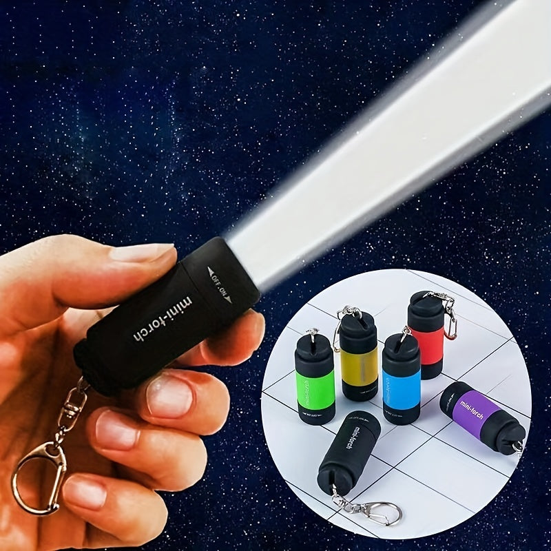 USB Rechargeable Portable Flashlight Keychain Mini Torch Camping Ultra Bright Lamp Outdoor Supplies,  Travel Flashlight, Mini Lantern, Compact Design, Hikers, Outdoor Enthusiasts Beauty Fashion