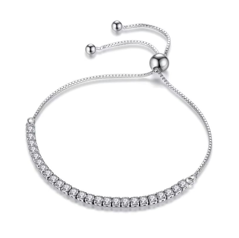 Solid 18K 14K Gold Moissanite Tennis Bracelet for Women D VVS1 round 925 Sterling Silver Luxury Bracelet for Engagement