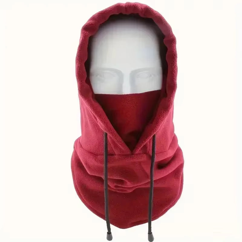 Winter Thermal Fleece Hat Hooded Outdoor Windproof Cold Warm Skiing Sport Men Women Neck Warmer Cycling Face Mask Masked Caps