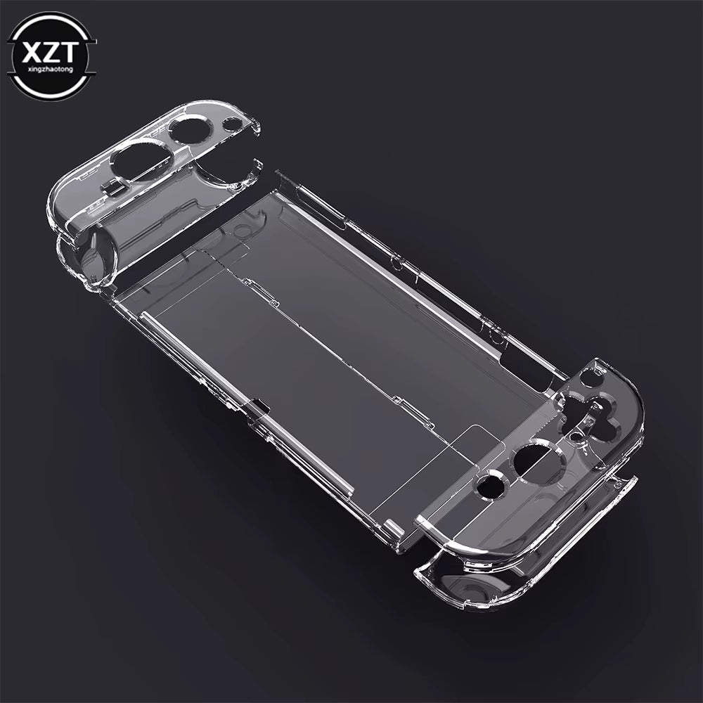 Clear Case Crystal Protect Shell for Nintendo Switch OLED Transparent Hard Case Cover Dockable for Switch OLED Console Accessory