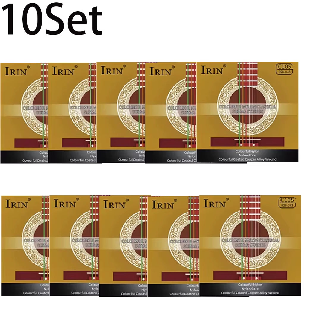 6 Pcs Nylon Classical Guitar Strings Set - Black Clear Silver Plated Copper Wound - Guitarra Strings - Guitar Accessories