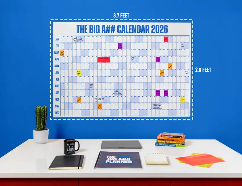 🔥📅The Big A## 2026 Wall Calendar - Flexible Dry-Erase Material ✍️Design Your Amazing Year!🏃 mysite