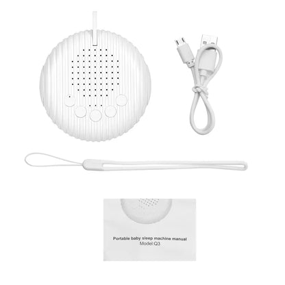 10 Songs White Noise Sound Machine Portable Baby Sleep Machine Soothing Sounds Volume Adjustable Built in Rechargeable Batteryq3