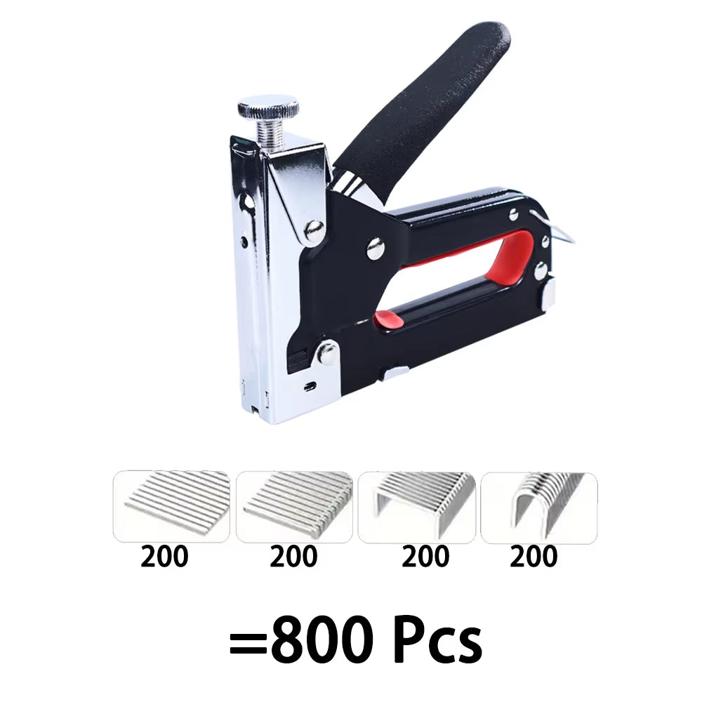 4 in 1 Nail Stapler with 4000 Staples Tool Kit Stapler for Wood Fabric Stapler Home Repair DIY Tool Kit