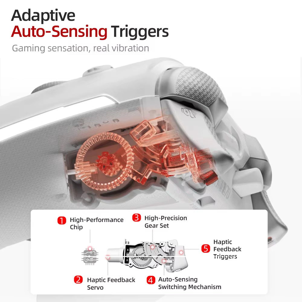 KP70 Haptic Vibration Wireless Bluetooth Game Controller Capacitive Joystick Gamepad for PC Steam Android Ios Switch1/2
