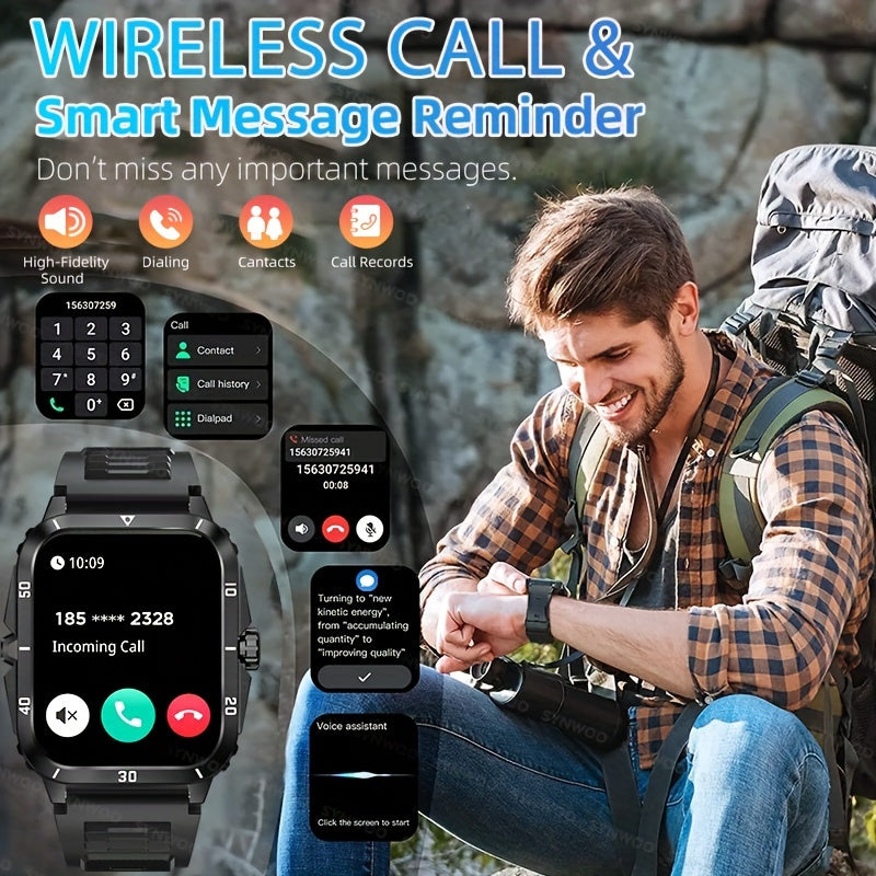 1pc Smart Watch, 1.96" HD Screen Voice Calling 430mHA Large Battery Watch, 100+Sport Mode Smart Bracelet, 3ATM Swimming Waterproof Smart Watch For Android And IPhone, Best Gifts Beauty World Shop