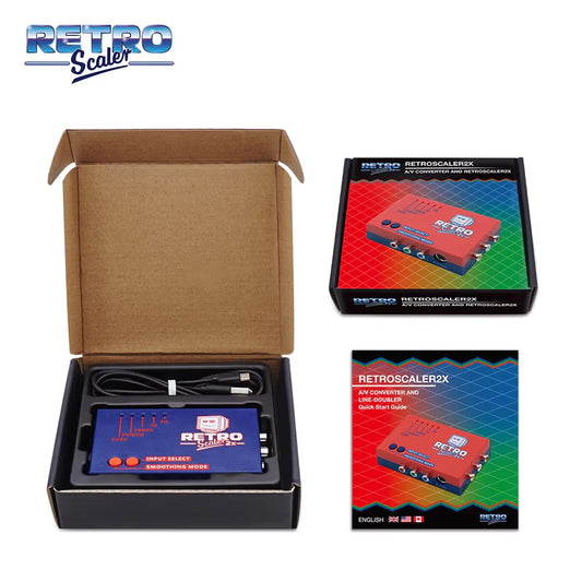 2X AV to HDMI® Converter and Line-Doubler for Retro Game Consoles PS2 N64 NES Dreamcast Saturn MD1 MD2