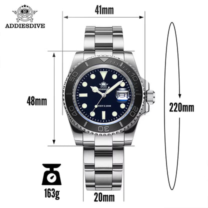 Luxurious Men'S Analog Quartz Watch BGW9 Luminous 20 Bar Waterproof Men'S Diving Stainless Steel Men Watches H3