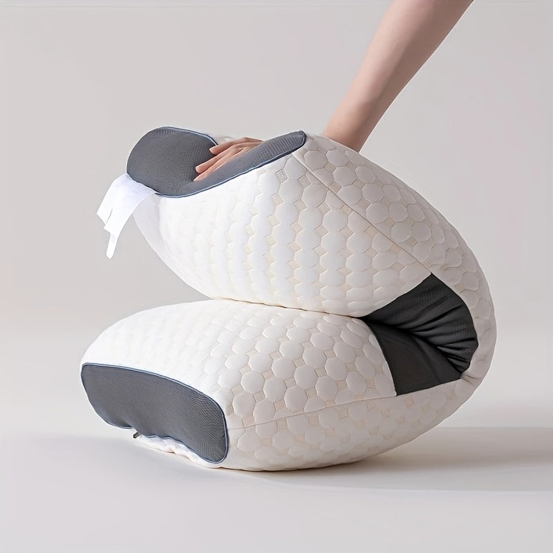 Buy 1 Get 1 Free, 2 Soft Woven Neck Massage Couple Pillows - Adjustable Ergonomic Orthotic Profile Support, High Quality Pillow Core, Detachable Pillowcase For Sleeping Comfort Beauty Fashion