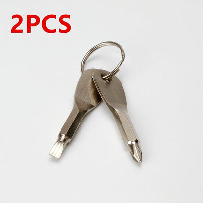 2pcs Mini Screwdriver Keychain - Compact, Portable Metal Tool for Everyday Use Beauty Fashion