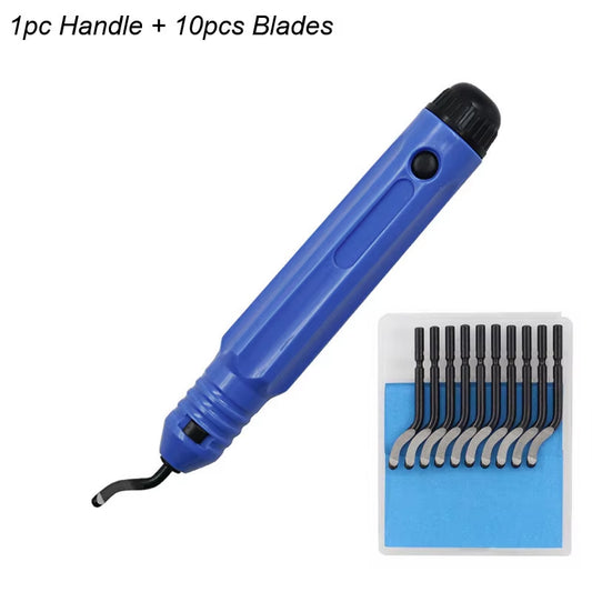 Hand Metal Deburring Tool Kit Router Bit Rotary Deburr Blades Precision Edge Remover for Wood Plastic Aluminum Copper Steel