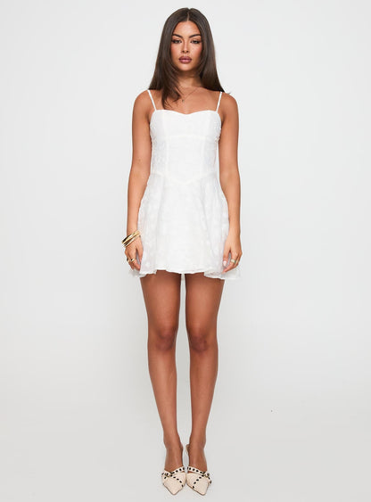 New Chapters Broderie Mini Dress White Princess Polly