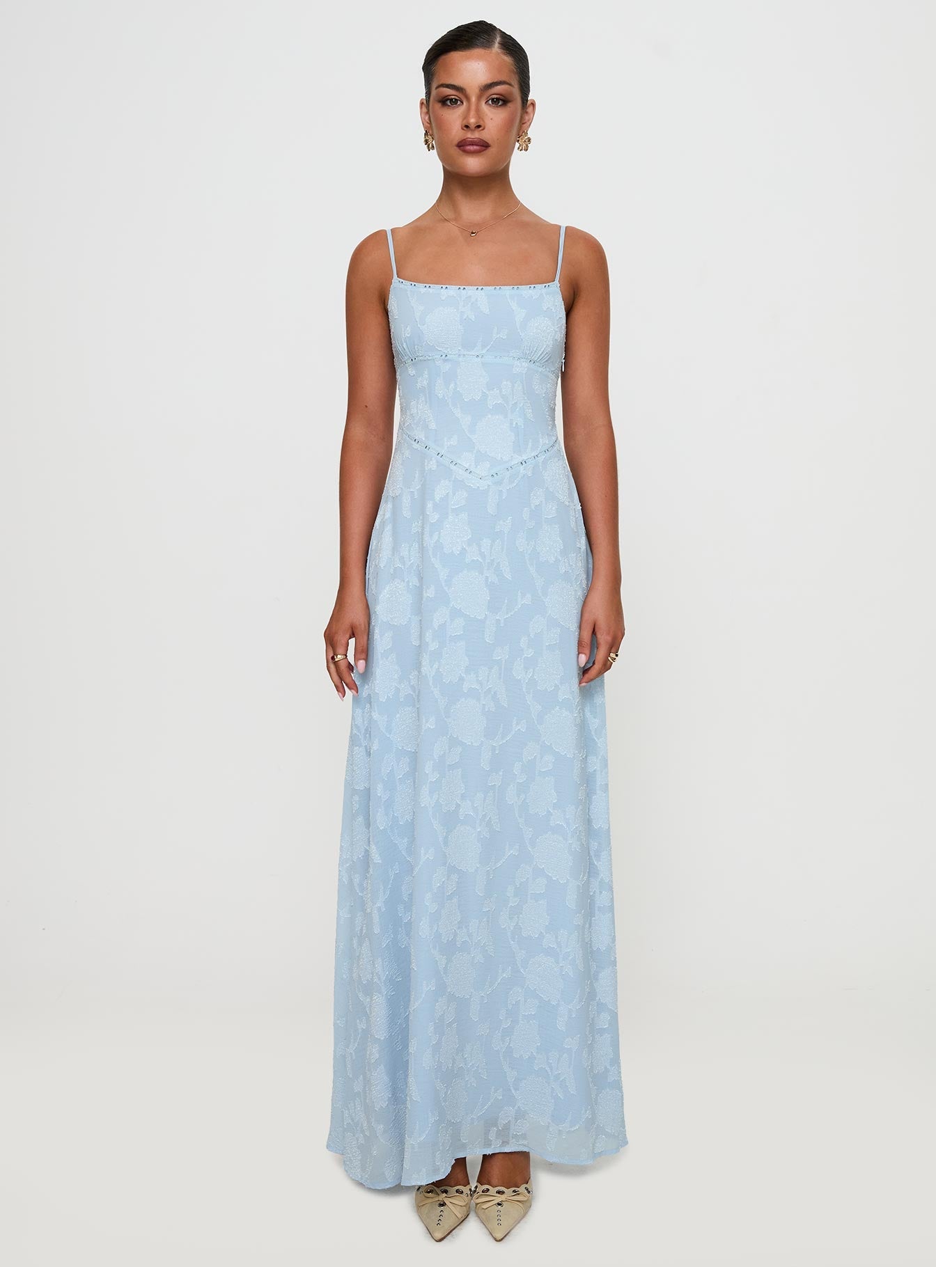 South Of France Maxi Dress Blue Princess Polly