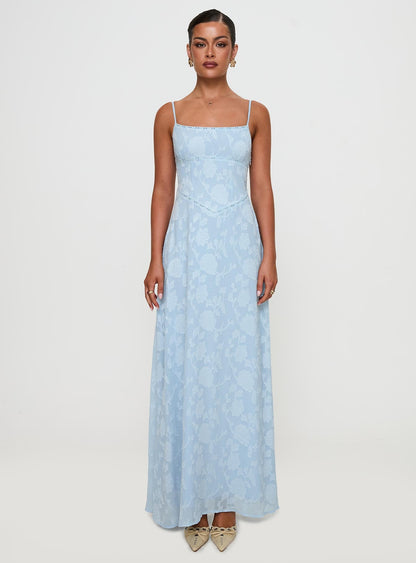 South Of France Maxi Dress Blue Princess Polly