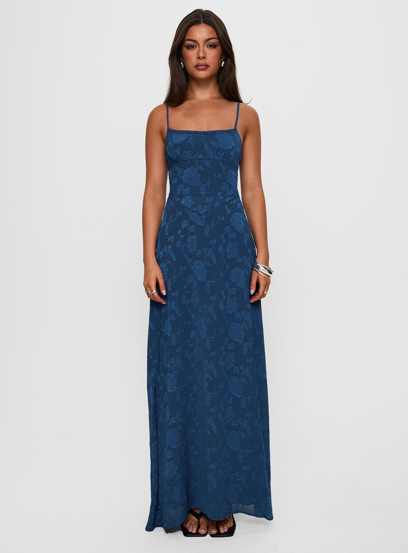 South Of France Maxi Dress Navy Princess Polly