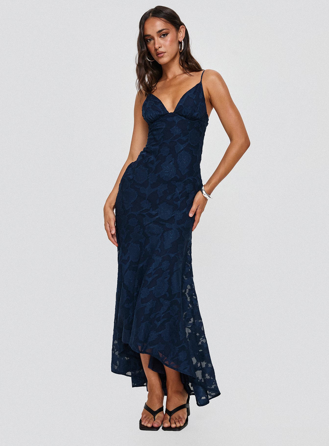 Cyrene Maxi Dress Navy Princess Polly