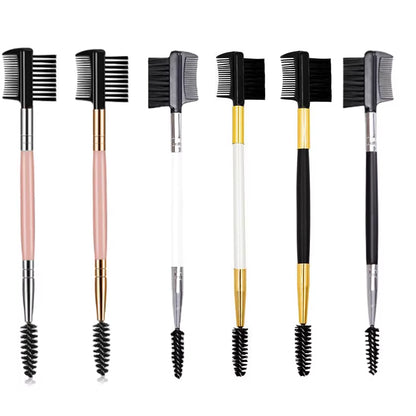 3 Pcs Eyelash Comb Eyelash Shaper and Eyebrow Brush Dual Comb Double Head Eyebrow Eyelash Makeup Grooming Tool for Women Girls