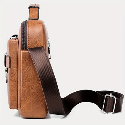 Vintage Crossbody Messenger Bag, Large Capacity Shoulder Bag, Casual Business Handbag & Satchel Purse Beauty Fashion