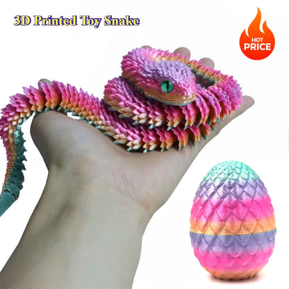 3D Printed Toys Home Decoration Desktop Decorations Anime Figures Articulating Home Decor Items 3D Printing Snake Eggs Rotating