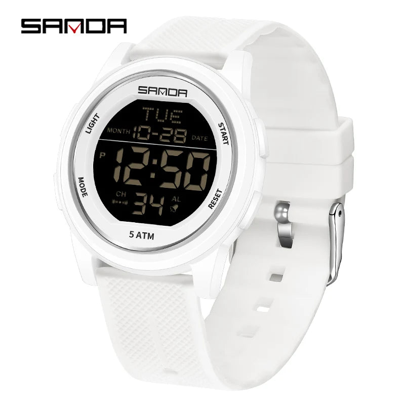 Outdoor Sport LED Luminous Electronic Youth Watch Fashion Casual Multi Functional Waterproof Electronic Digital Men Watch