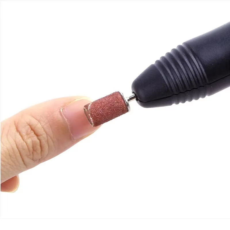 100/50Pc Sanding Cap Bands for Electric Manicure Machine 180/120/80 Grit Nail Drill Grinding Bit Files Pedicure Tool