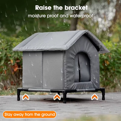 Stray Cats Shelter Winter Pet Furniture Oxford Cloth Weatherproof Cat House Stray Cat Dog Rescue Supplies Indoor and Outdoor Use