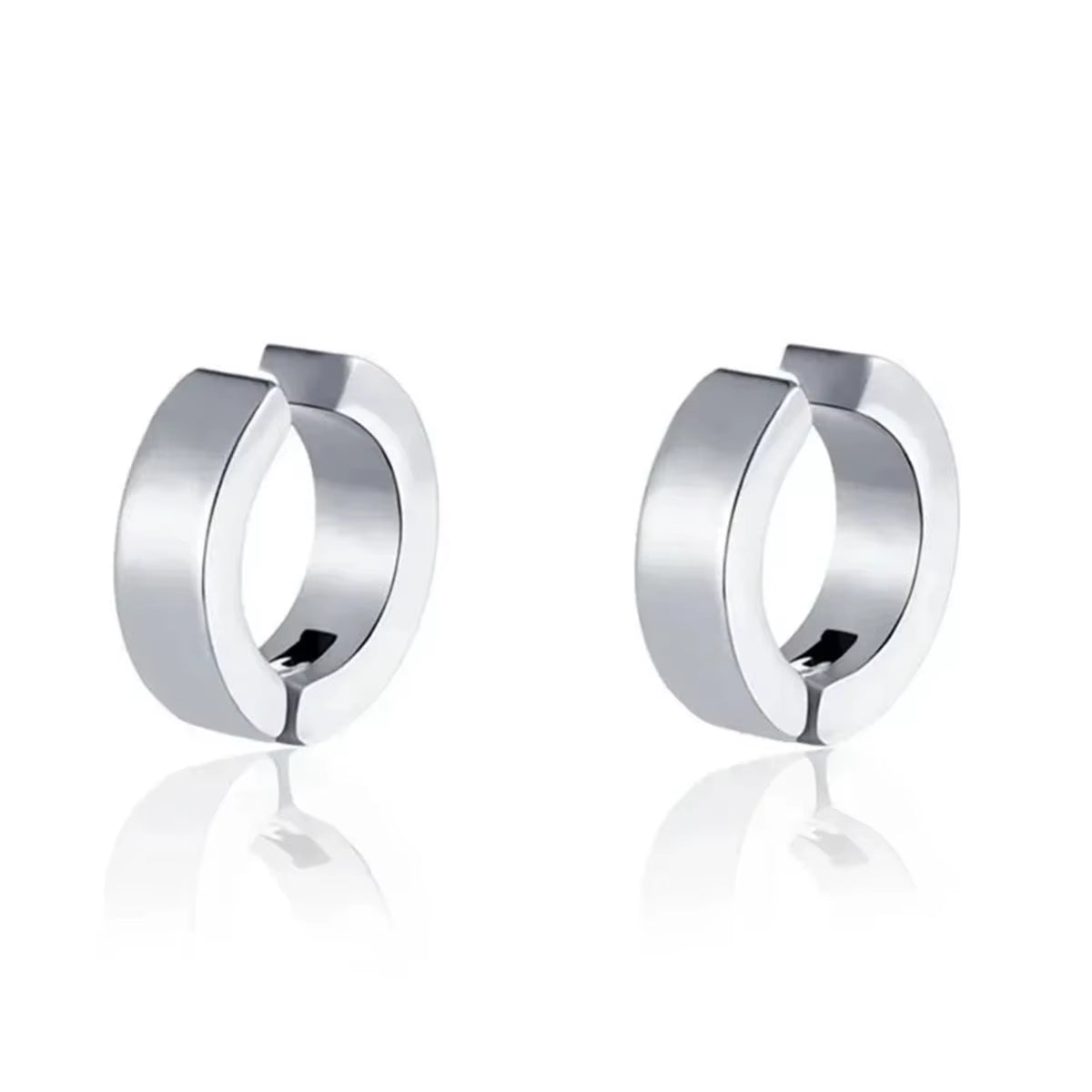 2Pcs Punk Mens Strong Magnet Magnetic Ear Stud Set,Non Piercing Cross Clip-On Earrings Suitable Gifting Boyfriend Lover Jewelry