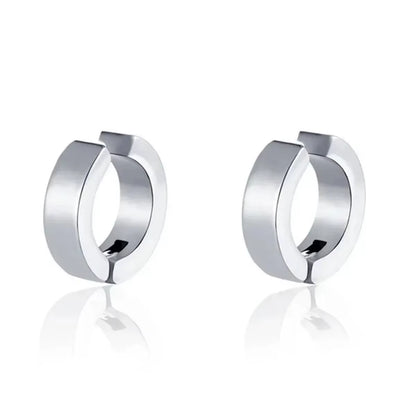 2Pcs Punk Mens Strong Magnet Magnetic Ear Stud Set,Non Piercing Cross Clip-On Earrings Suitable Gifting Boyfriend Lover Jewelry