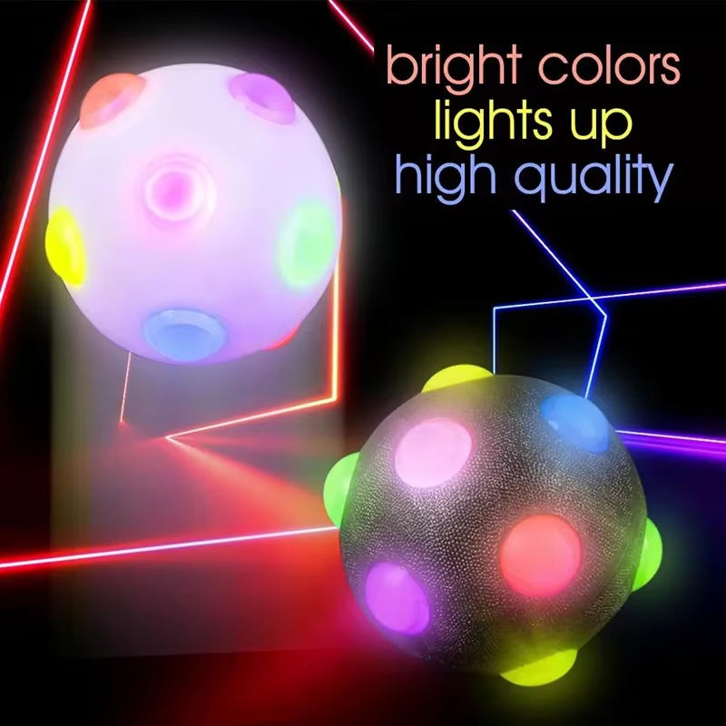 Dog Toy Glowing Ball LED Puppy Balls Flashing Elastic Ball Toy Pet Color Light Ball Interactive Toys for Cats Small Dogs Child