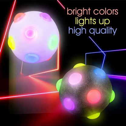 Dog Toy Glowing Ball LED Puppy Balls Flashing Elastic Ball Toy Pet Color Light Ball Interactive Toys for Cats Small Dogs Child