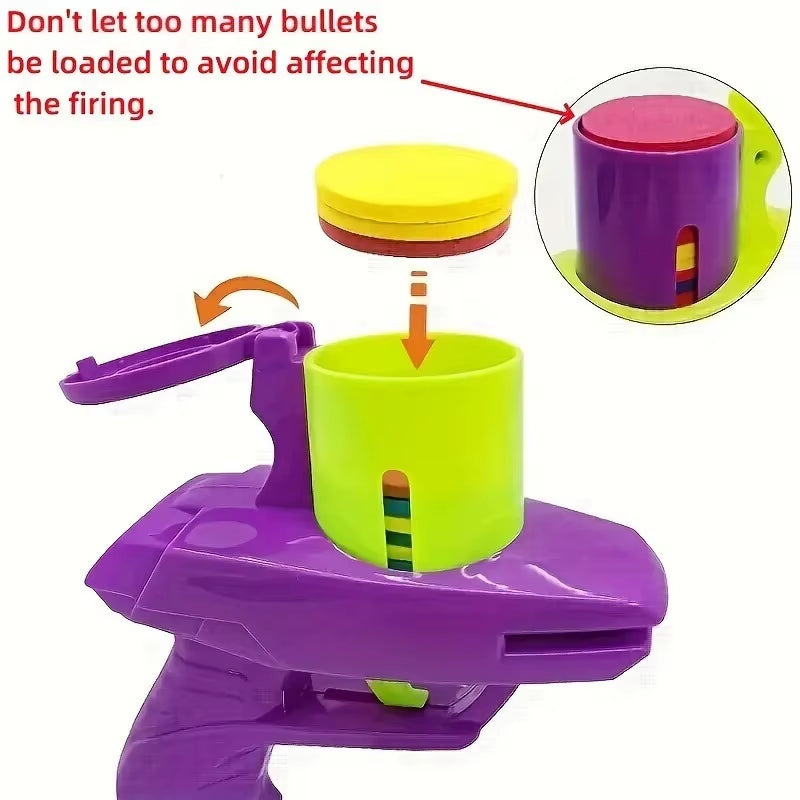 Mini Carrot Flying Disc Launcher Toy, Chew Proof Durable, Catnip Bell Stimulation, Interactive Fetch Game for Dogs Cats, Outdoor