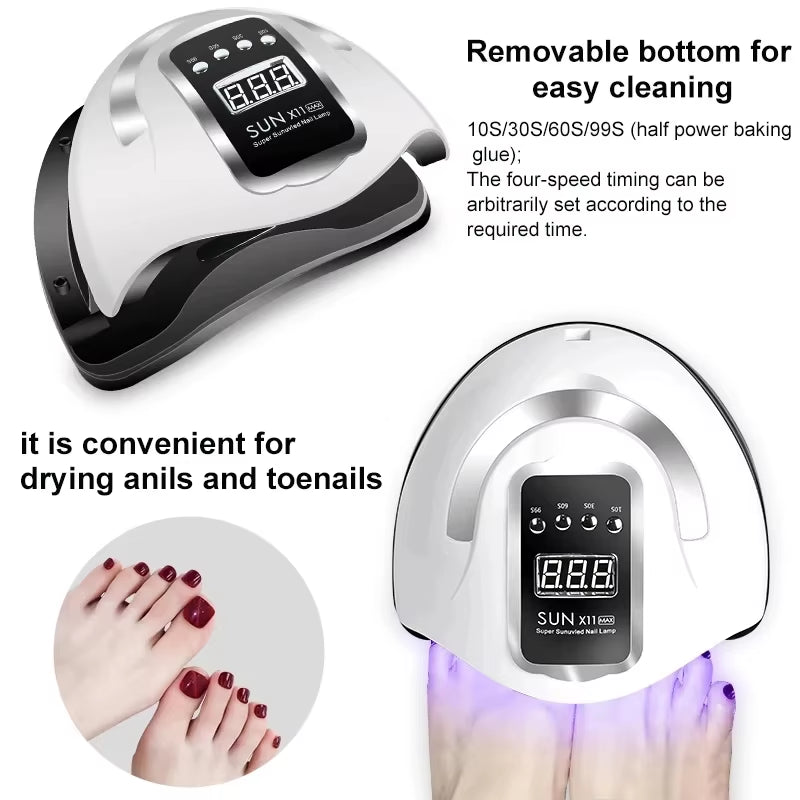 Nail Dryer LED Nail Lamp UV Light for Curing All Gel Nail Polish with LCD Display Motion Sensing Manicure Pedicure Salon Tools