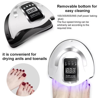 Nail Dryer LED Nail Lamp UV Light for Curing All Gel Nail Polish with LCD Display Motion Sensing Manicure Pedicure Salon Tools