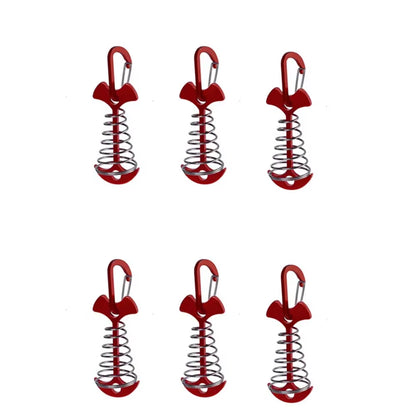 TARKA Camping Tent Pegs Deck Floor Nail Fish Bones Board Spring Nail with Rope Bucklestentnails Campingtent Supplies Accessories