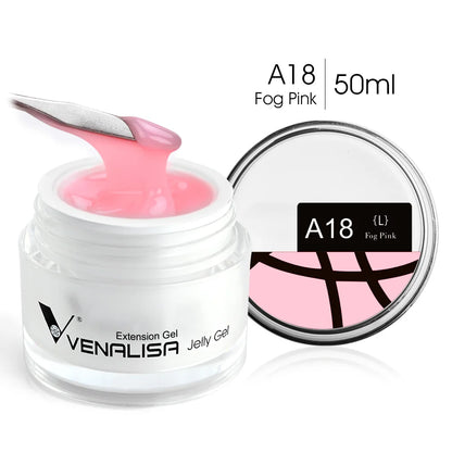 50Ml TPO FREE Rose Pink Jelly Gel Extension Nail Salon Professiona Used Self Leveling Transparent Gel Nail Gel Polish