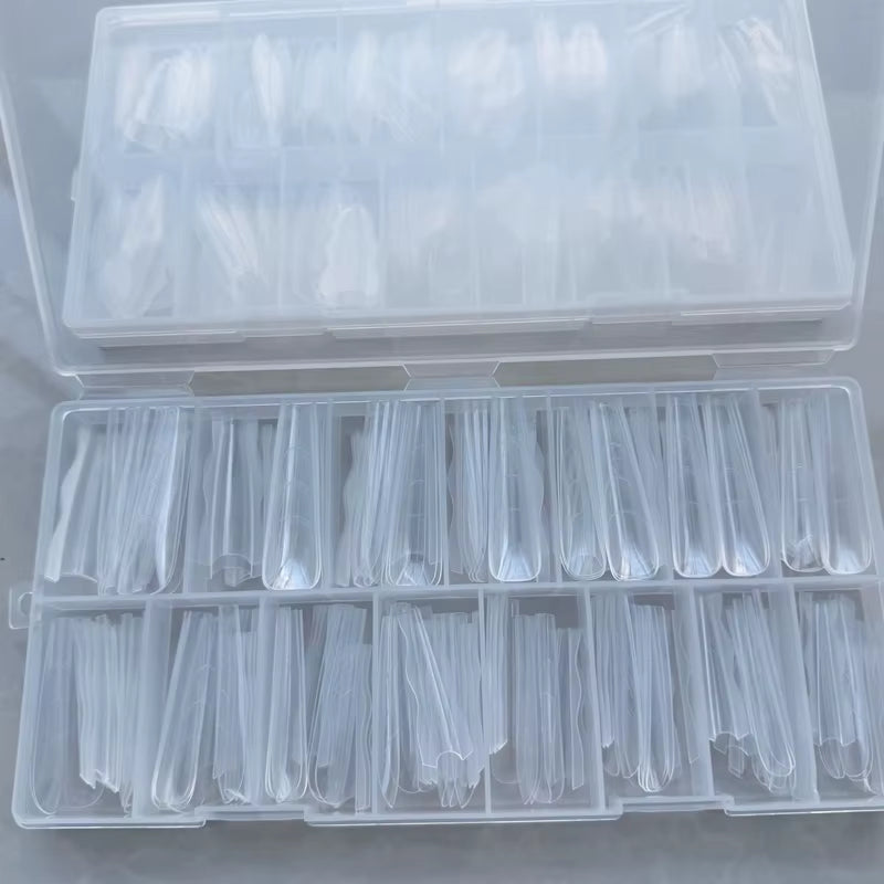 Sandwich Dual Nail Forms 180Pcs 15Size NEW 2025 Extensions-Dual Forms Coffin Almond Nail Forms Manicure Top Mold Bottom Mold