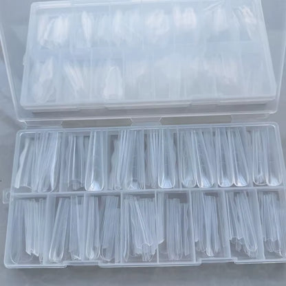 Sandwich Dual Nail Forms 180Pcs 15Size NEW 2025 Extensions-Dual Forms Coffin Almond Nail Forms Manicure Top Mold Bottom Mold