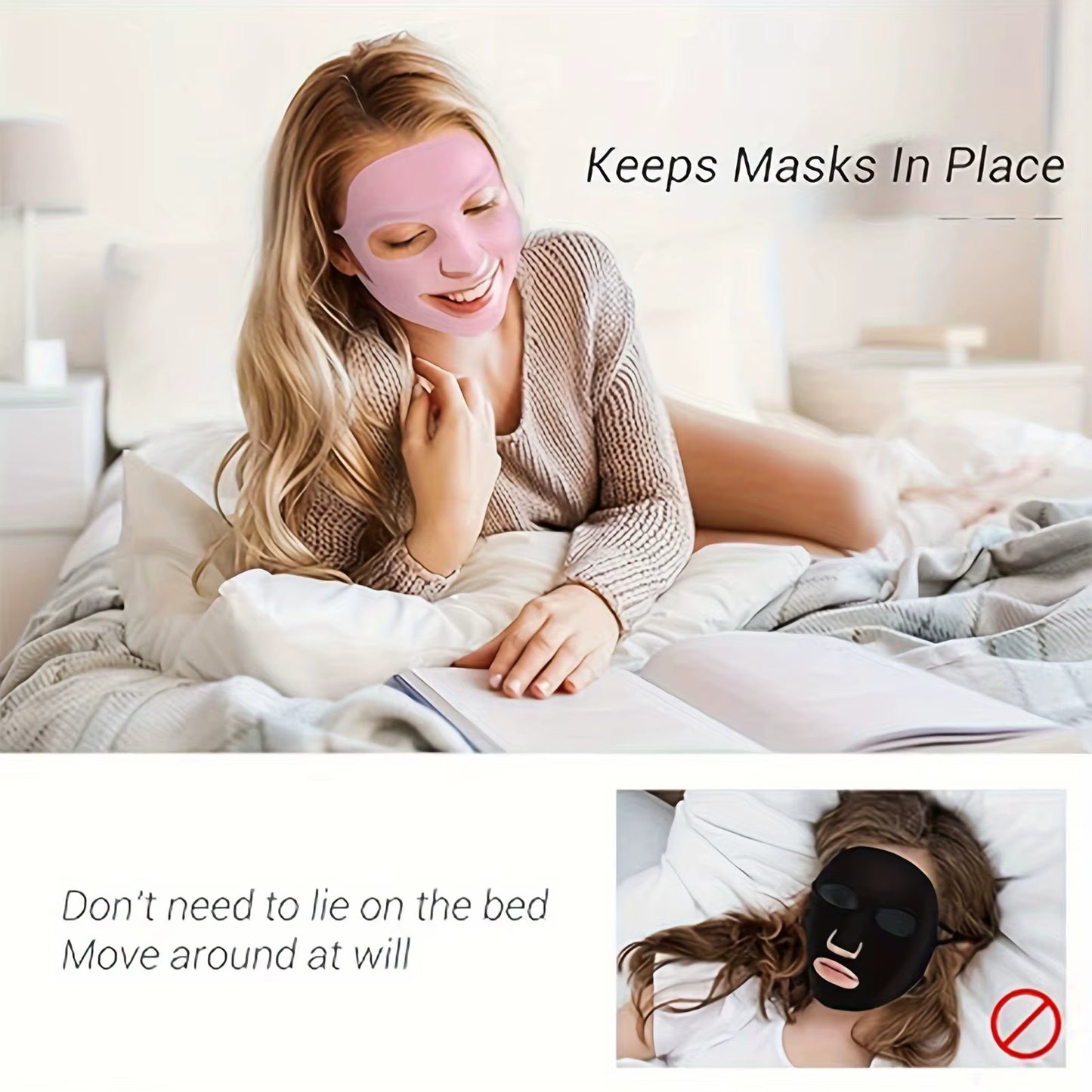 1PC 3D Silicone Facial Mask for Moisturizing-Reusable, Anti-Water Evaporation,Skin Care Tools for Women