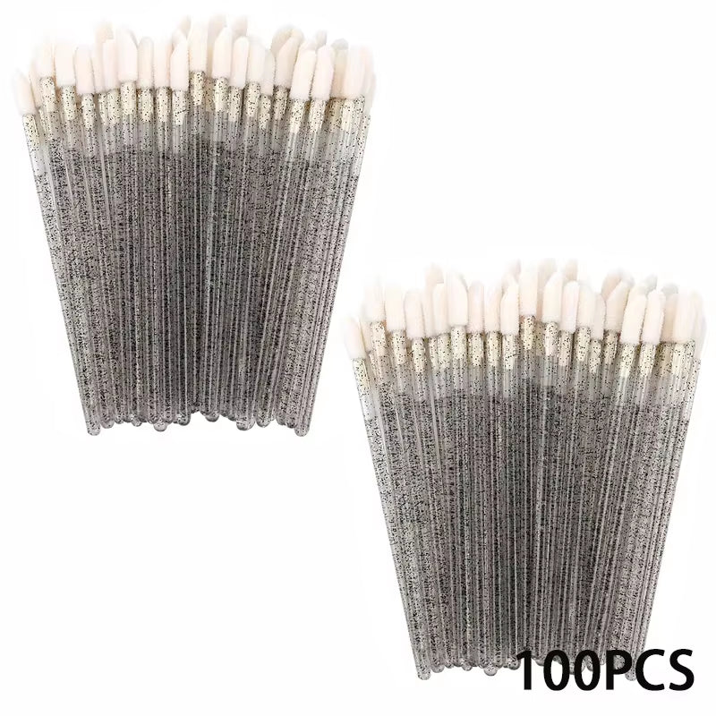 100/200Pcs Lip Wands Applicators Disposable Lip Brushes Lipstick Brush Mascara Applicator Gloss Wands Eyelash Extension Tool