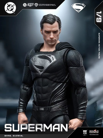 Hot 1/9 Fondjoy Black Superman 2.0 Action Figure DC Zack Snyder Justice League Anime Figurine Statue Custom Model Kid Toys Gifts