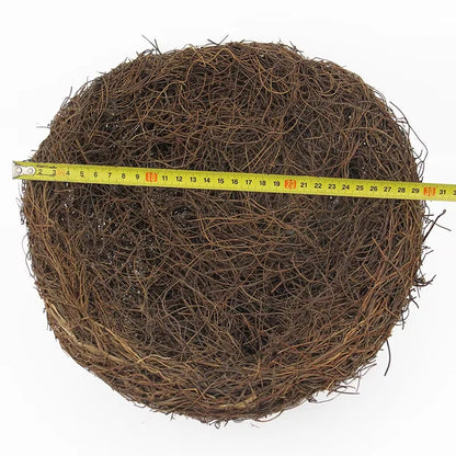 Round Rattan Bird Nest Easter Handmade DIY Craft Vine Simulation Bird Nest Egg Decor Props Home Garden Window Bird House