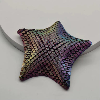 3D Printed Starfish 12Cm Ornament Marine Animal Decor Ocean Themed Desk Toy Movable Joints Stress Relief Gift for Home Office