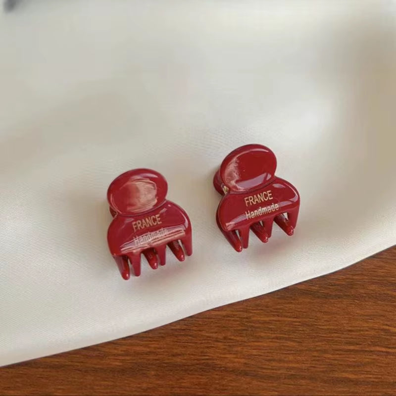 2Pcs/Set Mini 2Cm Acetate Small Hair Claw Side Pins Acetate Hair Crabs for Girls Cute Hairpin Clips Women Hair Accessories